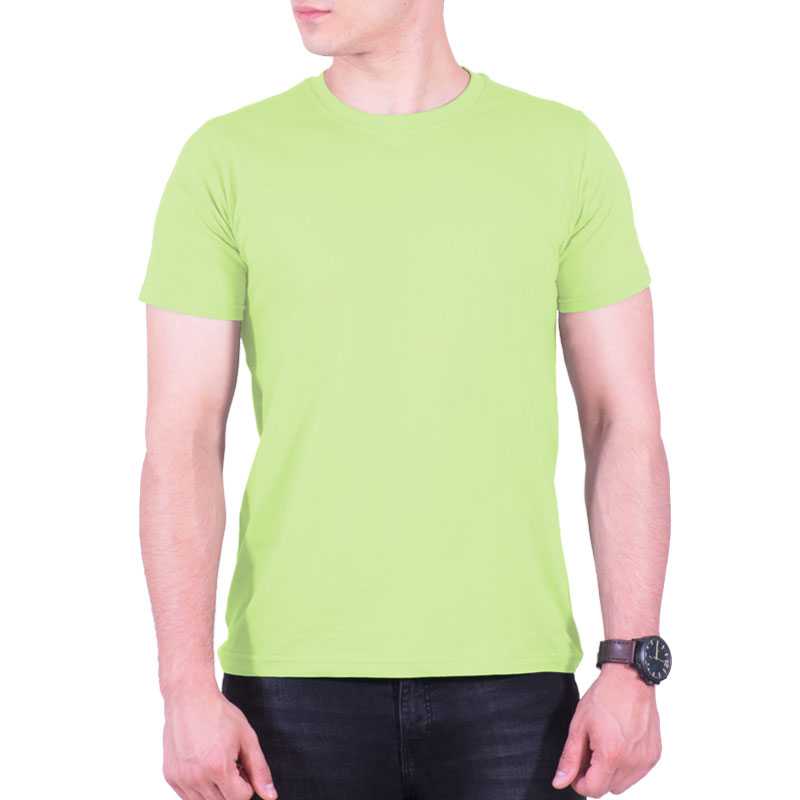 تیشرت آستین کوتاه سوپر نخ پنبه مردانه و زنانه رنگ سبز روشن
